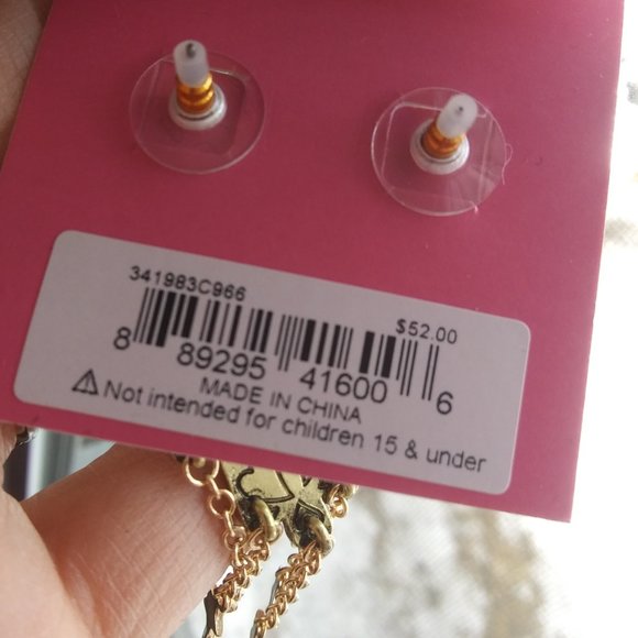 Betsey Johnson hamasa evil eye earrings  very cool boho hippie gypsy - Picture 9 of 9